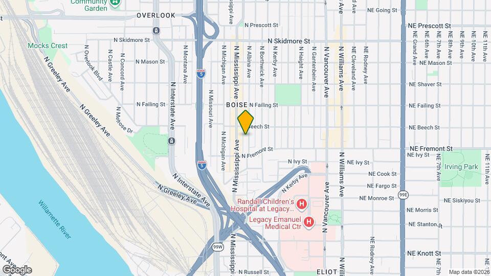 3603 N Albina Ave Map and Location Details