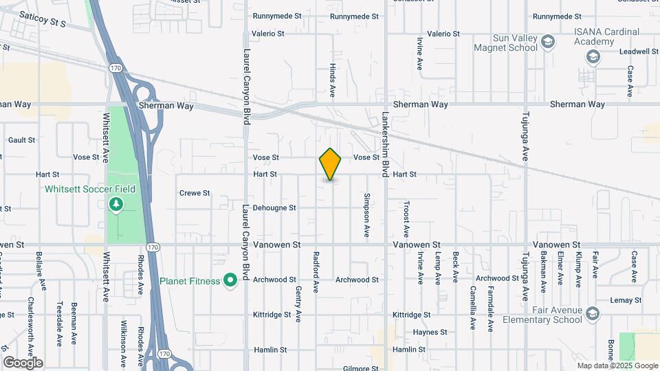 6935 Hinds Ave Map and Location Details