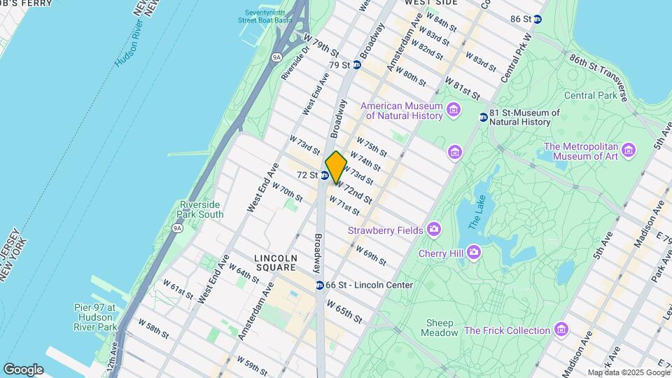 166 W 72nd St Map and Location Details