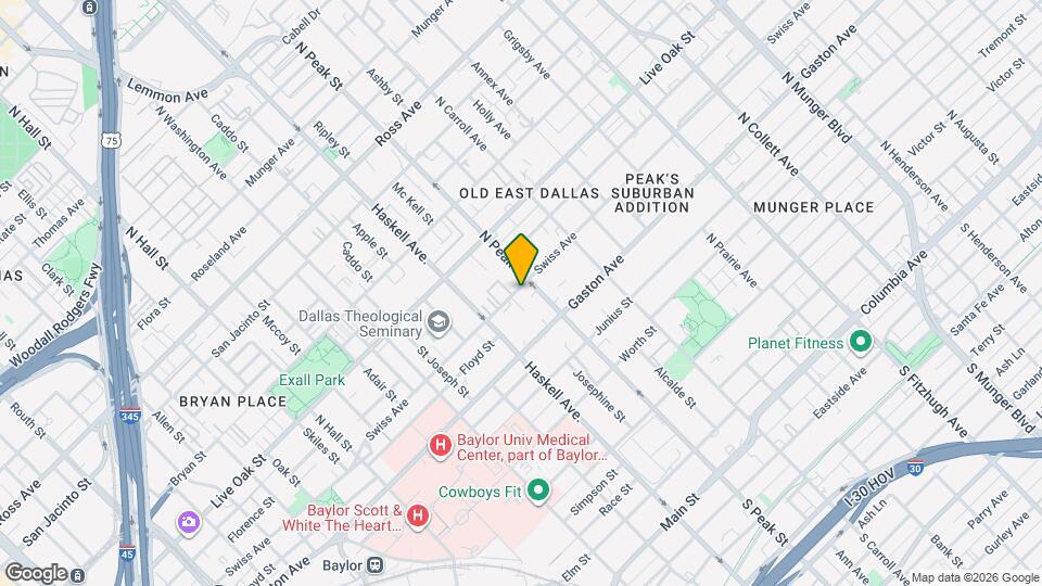 4214 Swiss Ave Map and Location Details