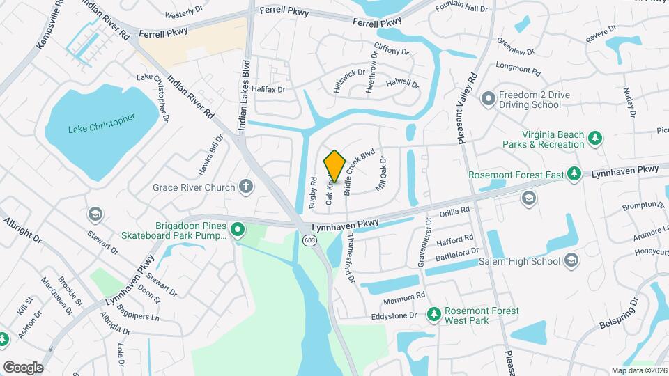 1520 Oak Knoll Ln Map and Location Details