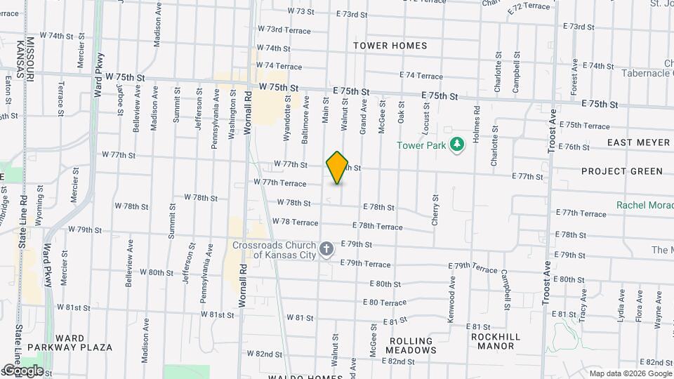 7728 Walnut St Map and Location Details