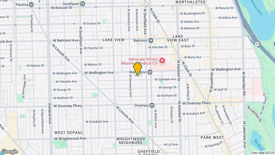 1032 W Oakdale Ave Map and Location Details