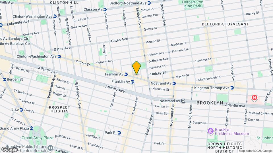 4 Bed 2 bath off the border of Clinton Hill and Bedstuy. Map and Location Details