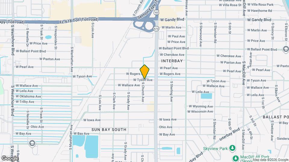 3814 W Tyson Ave Map and Location Details