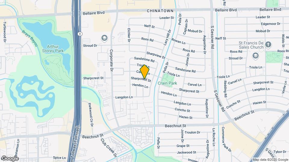 9219 Sharpcrest St Map and Location Details