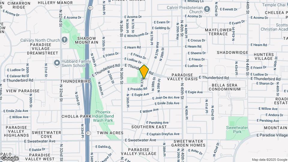 13635 N 37th Pl Map and Location Details