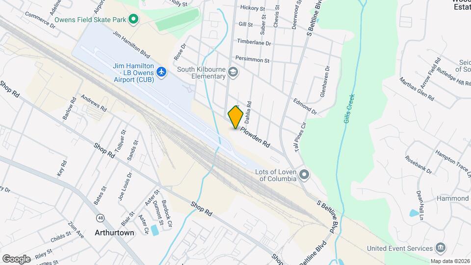 3800 Plowden Rd Map and Location Details