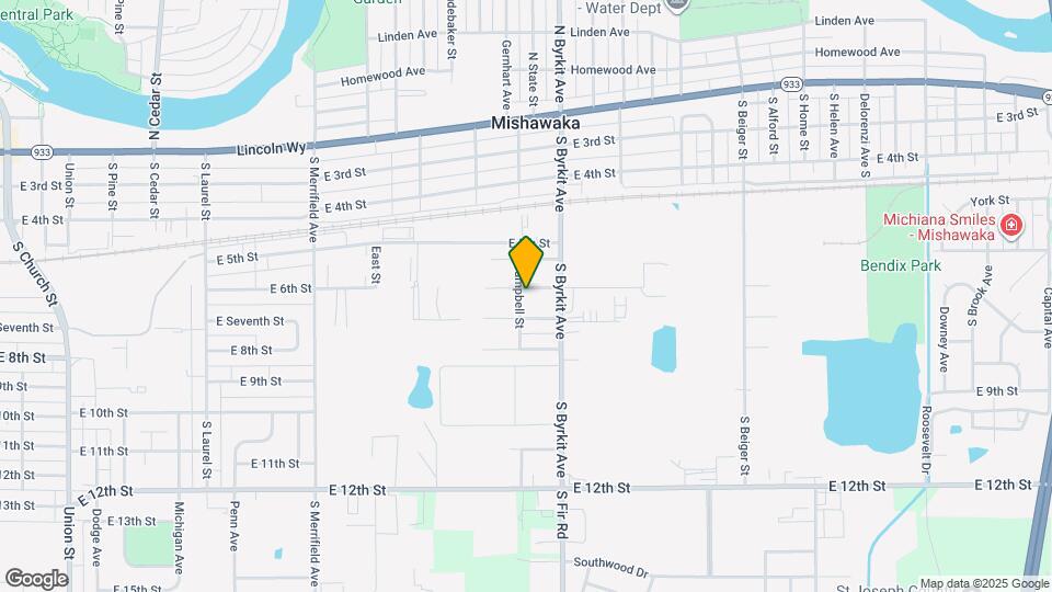 1301 E 6th St Map and Location Details