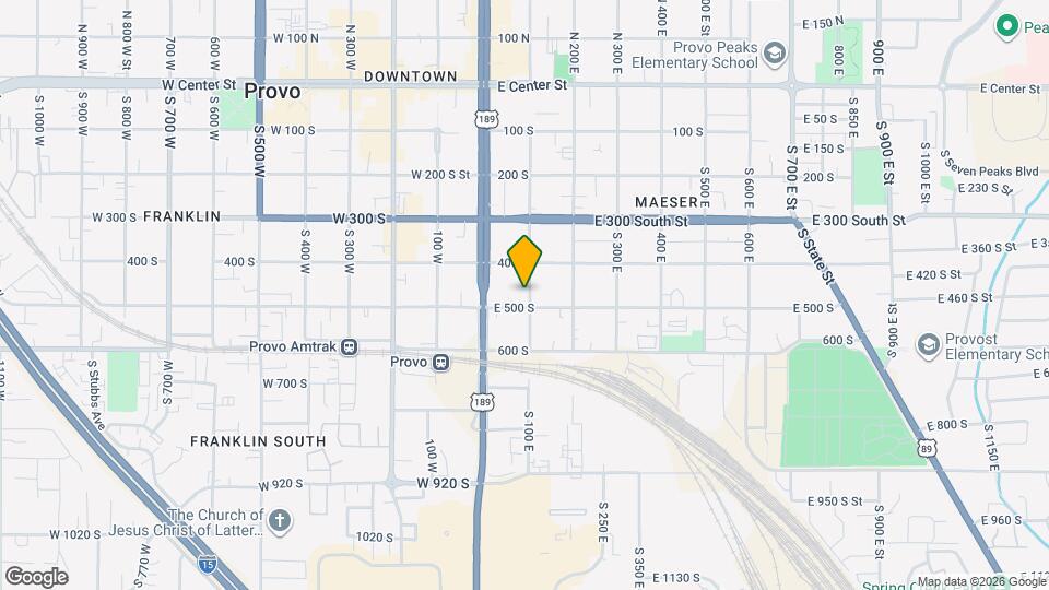 478 S 100 E Map and Location Details