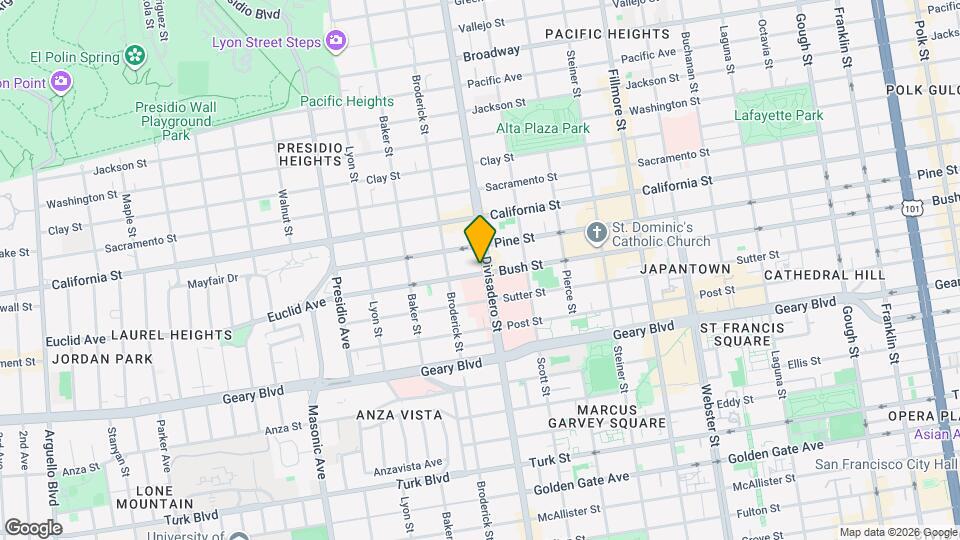1801 Divisadero St Map and Location Details
