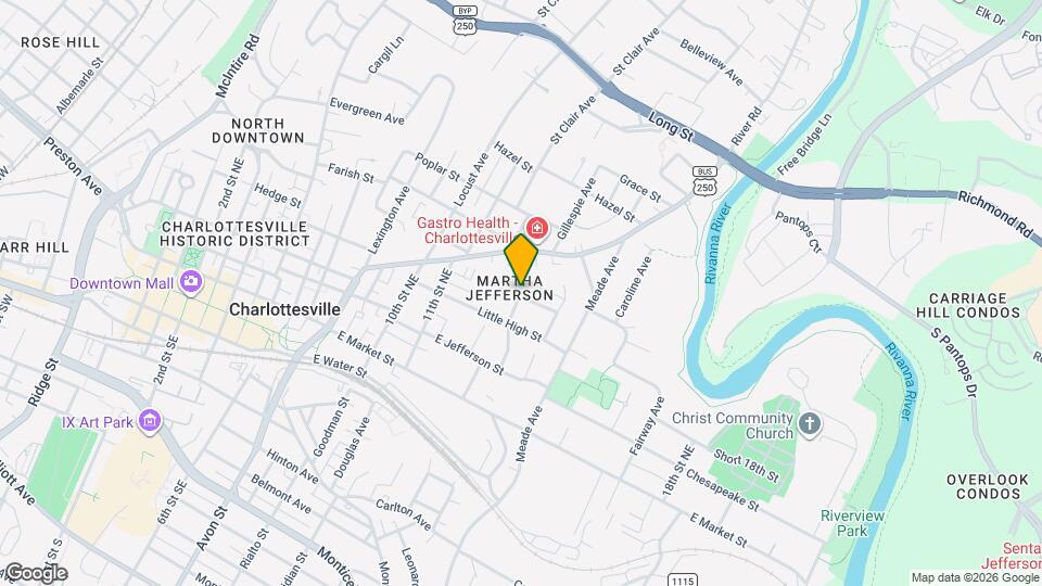 1147 Meriwether St Mapa y Detalles de la Ubicación