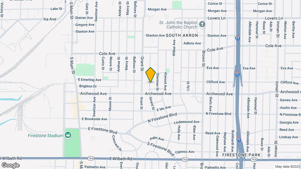 1299 Girard St Map and Location Details