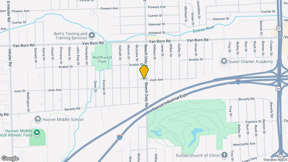 6206 Beech Daly Rd Map and Location Details