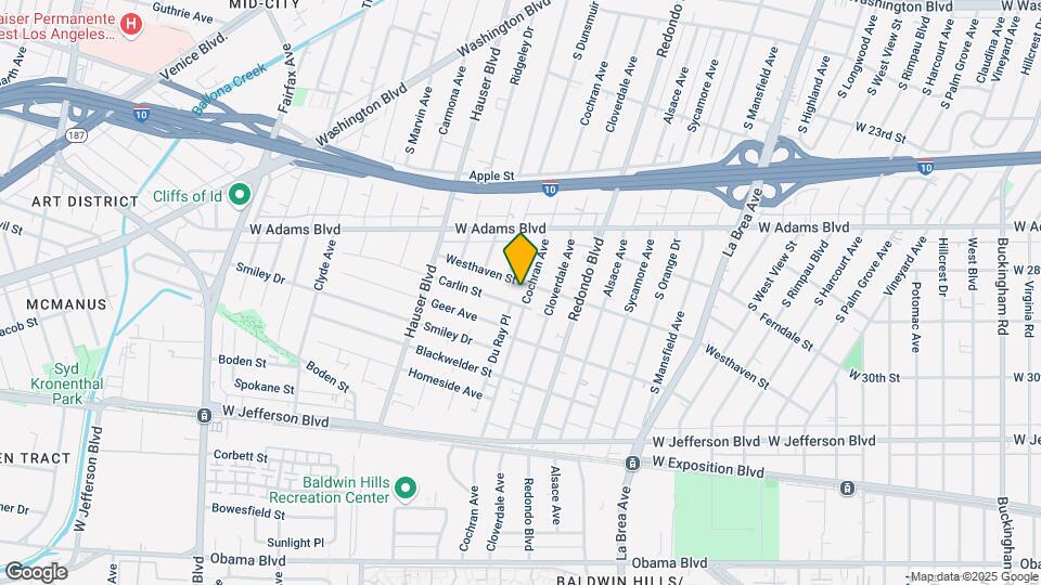2711 S Cochran Ave Mapa y Detalles de la Ubicación