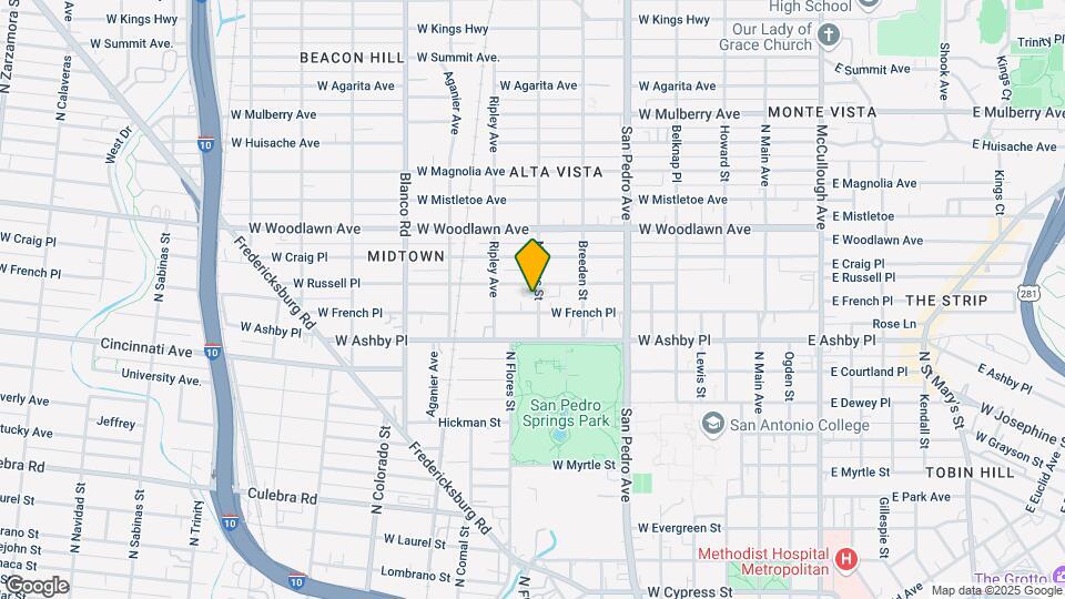 2511 N Flores St Map and Location Details