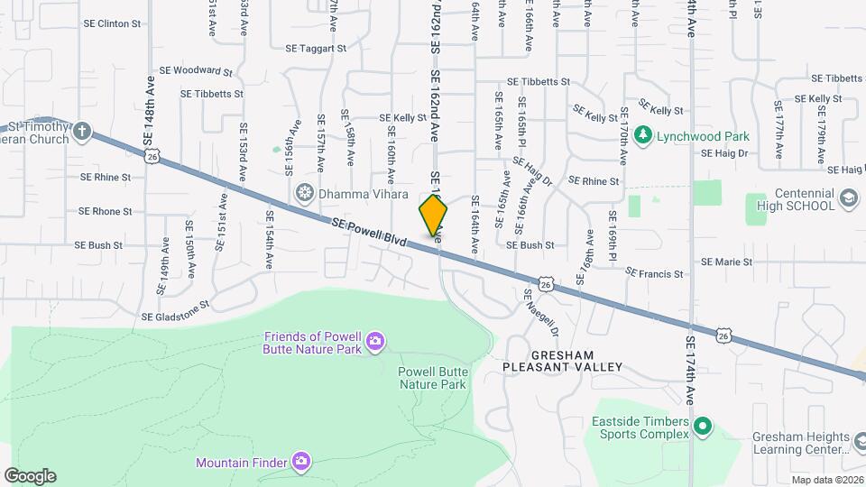 16131 SE Powell Blvd Mapa y Detalles de la Ubicación