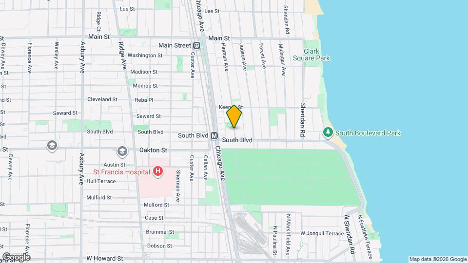 534 Hinman Ave, Unit W3 Map and Location Details