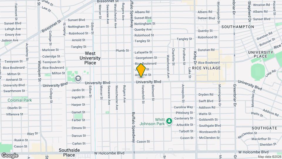 3108 University Blvd Map and Location Details