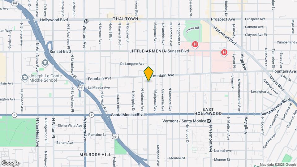 1238 Normandie Ave Map and Location Details