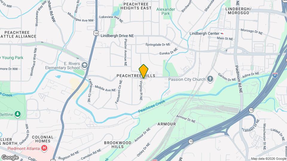Peachtree Hills Apartments Map and Location Details