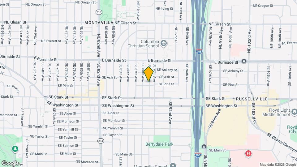 8833 SE Pine St Map and Location Details