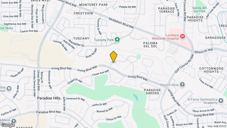 10308 Rio Los Pinos Dr NW Map and Location Details