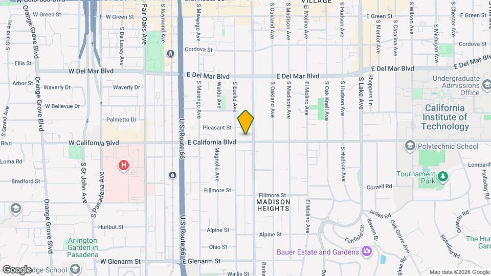 401 E California Blvd Map and Location Details
