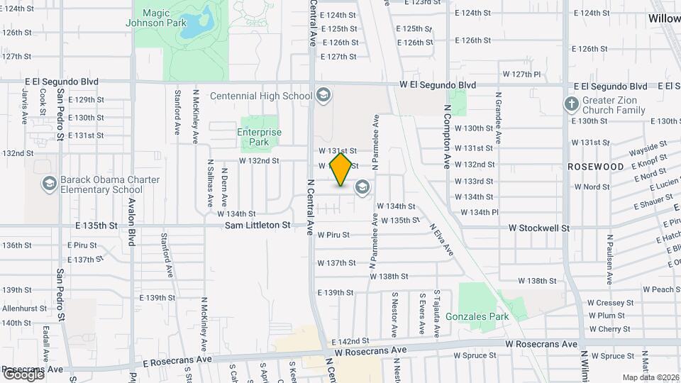 1811 W 134th St Mapa y Detalles de la Ubicación