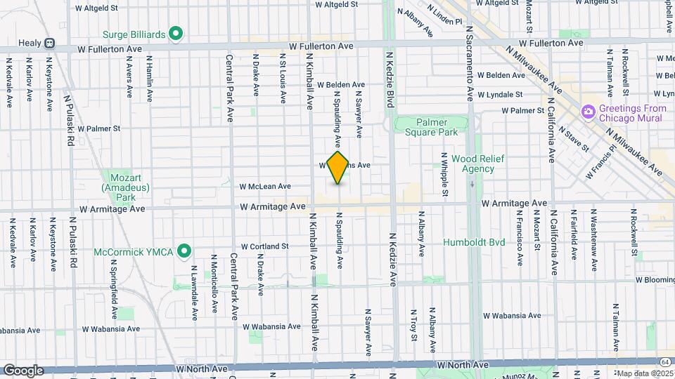 2022 N Spaulding Ave, Unit 3E Mapa y Detalles de la Ubicación