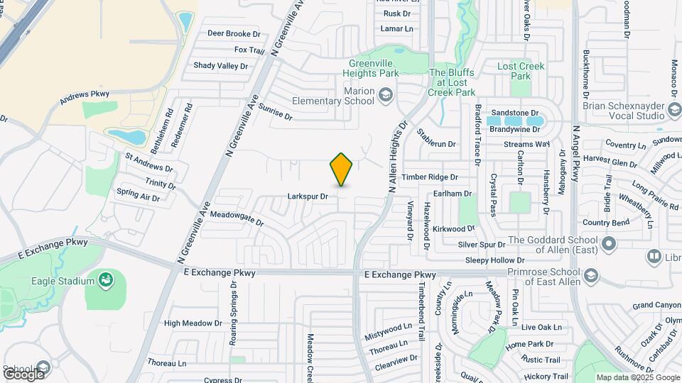 1113 Larkspur Dr Map and Location Details