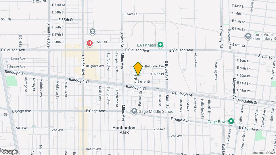 6060 Oak St Mapa y Detalles de la Ubicación