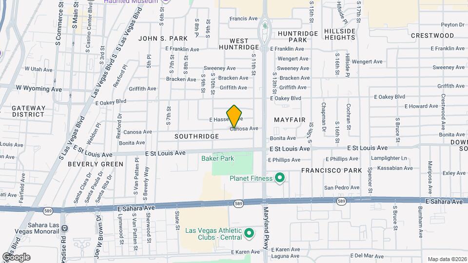 1040 Canosa Ave Map and Location Details