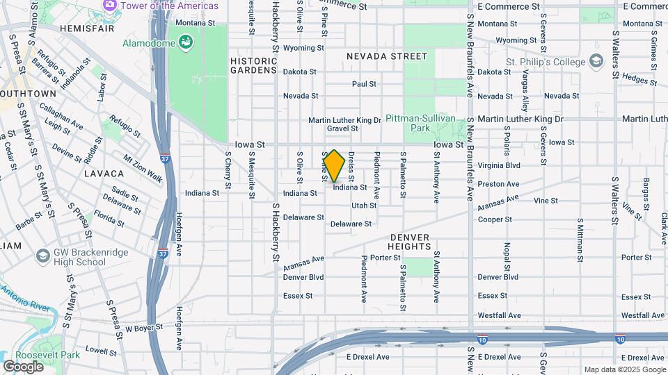 832 Indiana St Map and Location Details