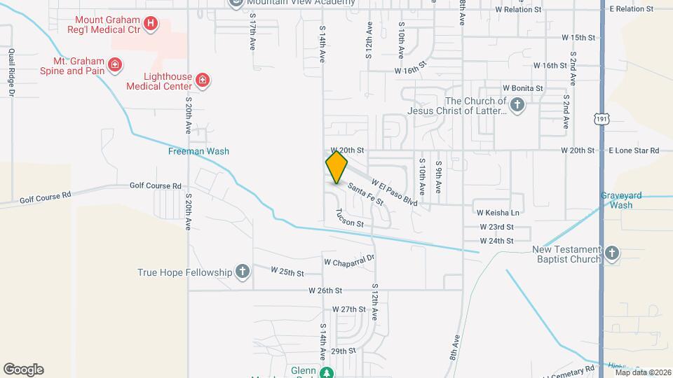 1316 Tucson St Map and Location Details