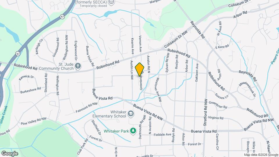 2628 Greenbrier Rd Map and Location Details