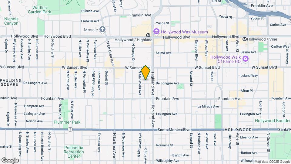 6827 De Longpre Ave Map and Location Details