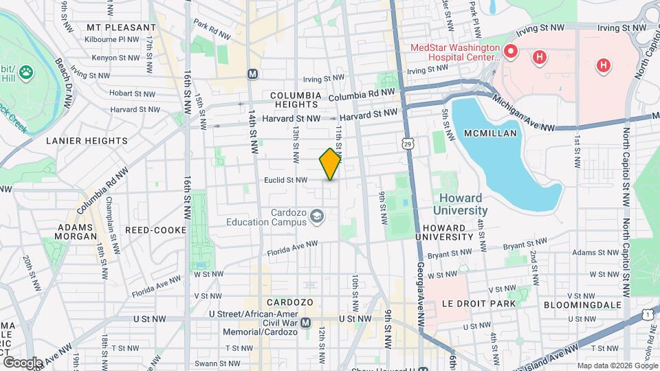 1110 Euclid St NW Map and Location Details