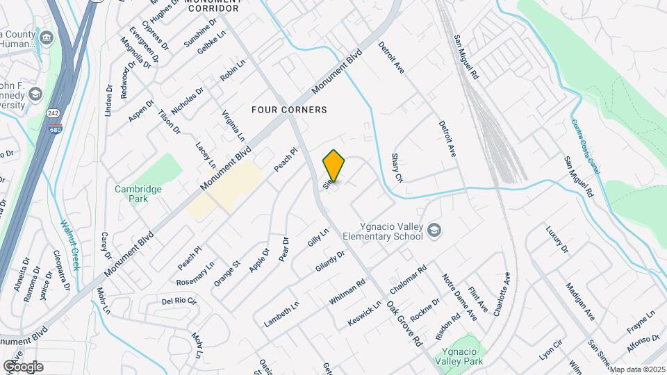 2010 Sierra Rd Mapa y Detalles de la Ubicación