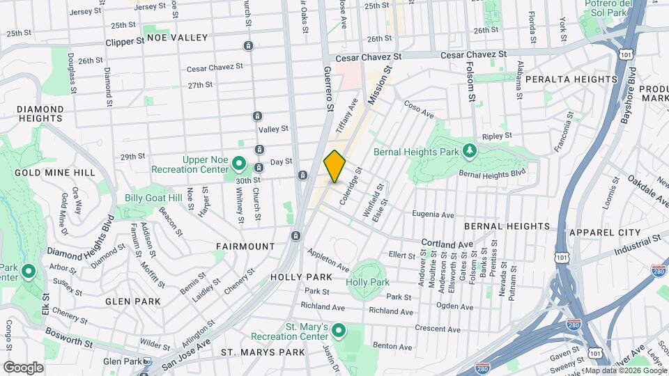 3431 Mission St Map and Location Details