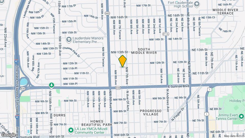 1128 NW 7th Terrace Map and Location Details