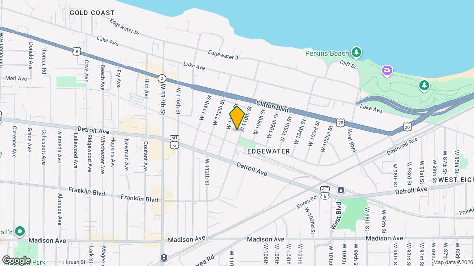 1326 W 110th St Map and Location Details