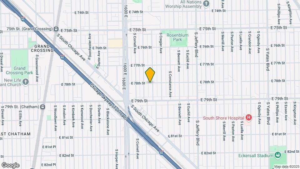 7800-7804 S Ridgeland Ave Map and Location Details