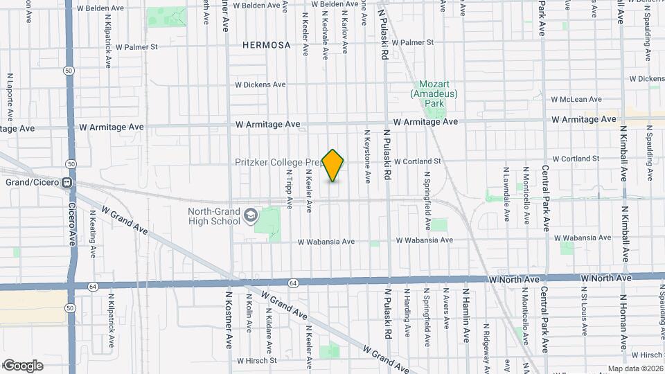 1821 N Kedvale Ave Mapa y Detalles de la Ubicación