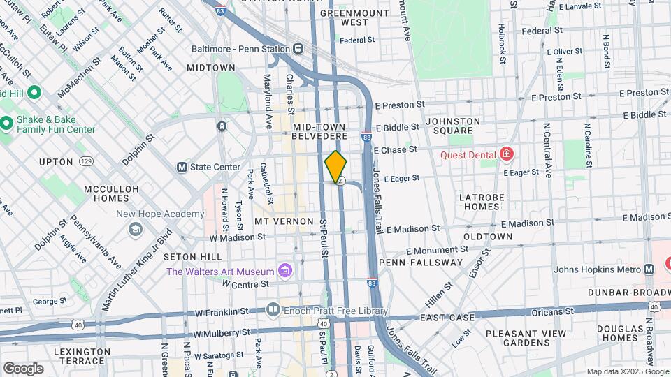 932 N Calvert St Map and Location Details