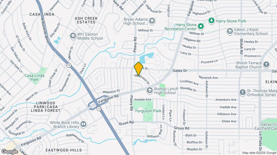 1830 Viewcrest Dr Mapa y Detalles de la Ubicación