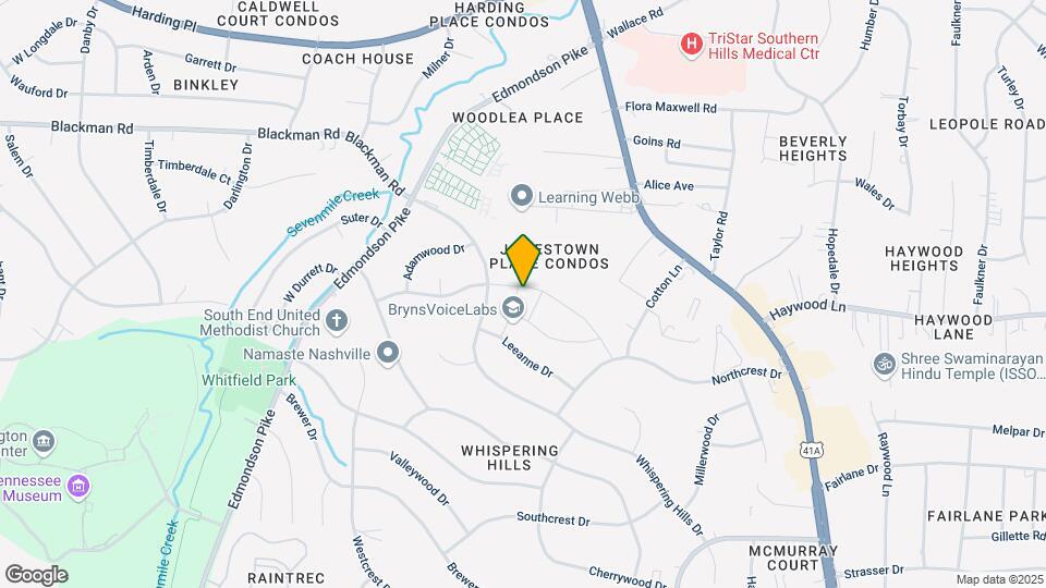 600 Whispering Hills Dr Map and Location Details