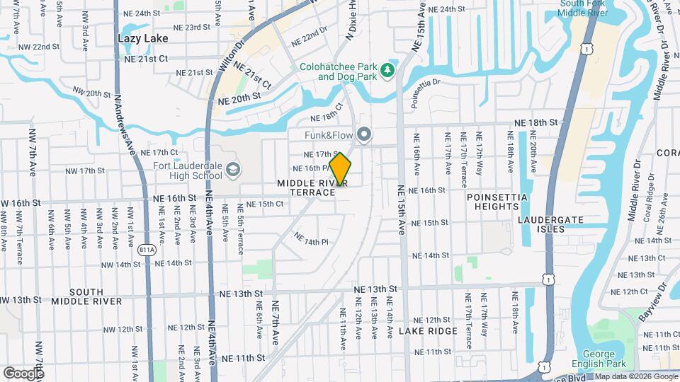 1106 NE 16th Ct Map and Location Details