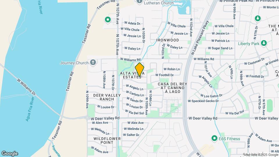 10529 W Foothill Dr Map and Location Details