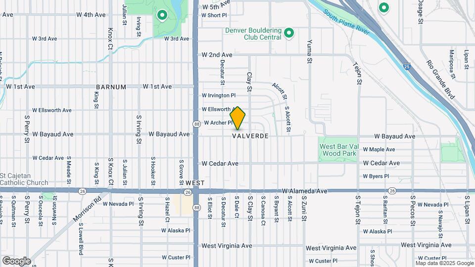 2737 W Bayaud Ave Mapa y Detalles de la Ubicación